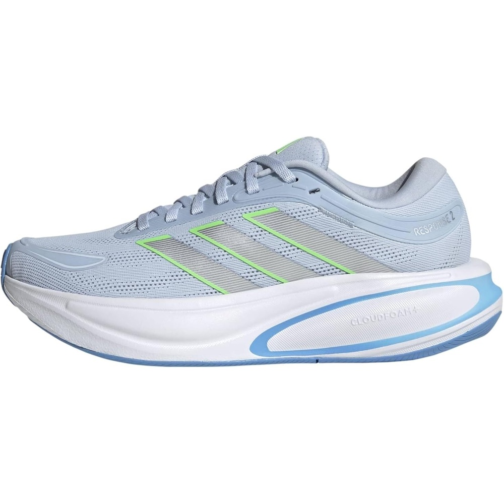 image:imageadidas Womens Response 2 Running ShoeCrystal SkySilver MetLime Burst