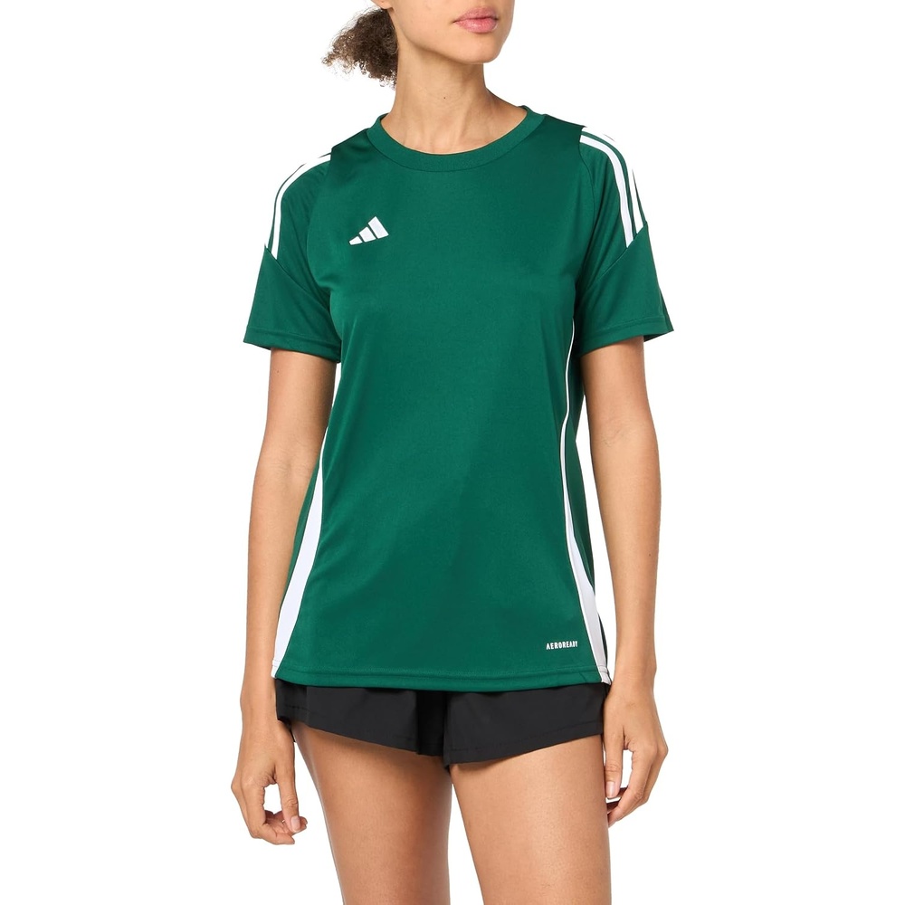 image:imageadidas Womens Tiro 24 JerseyTeam Dark GreenWhite