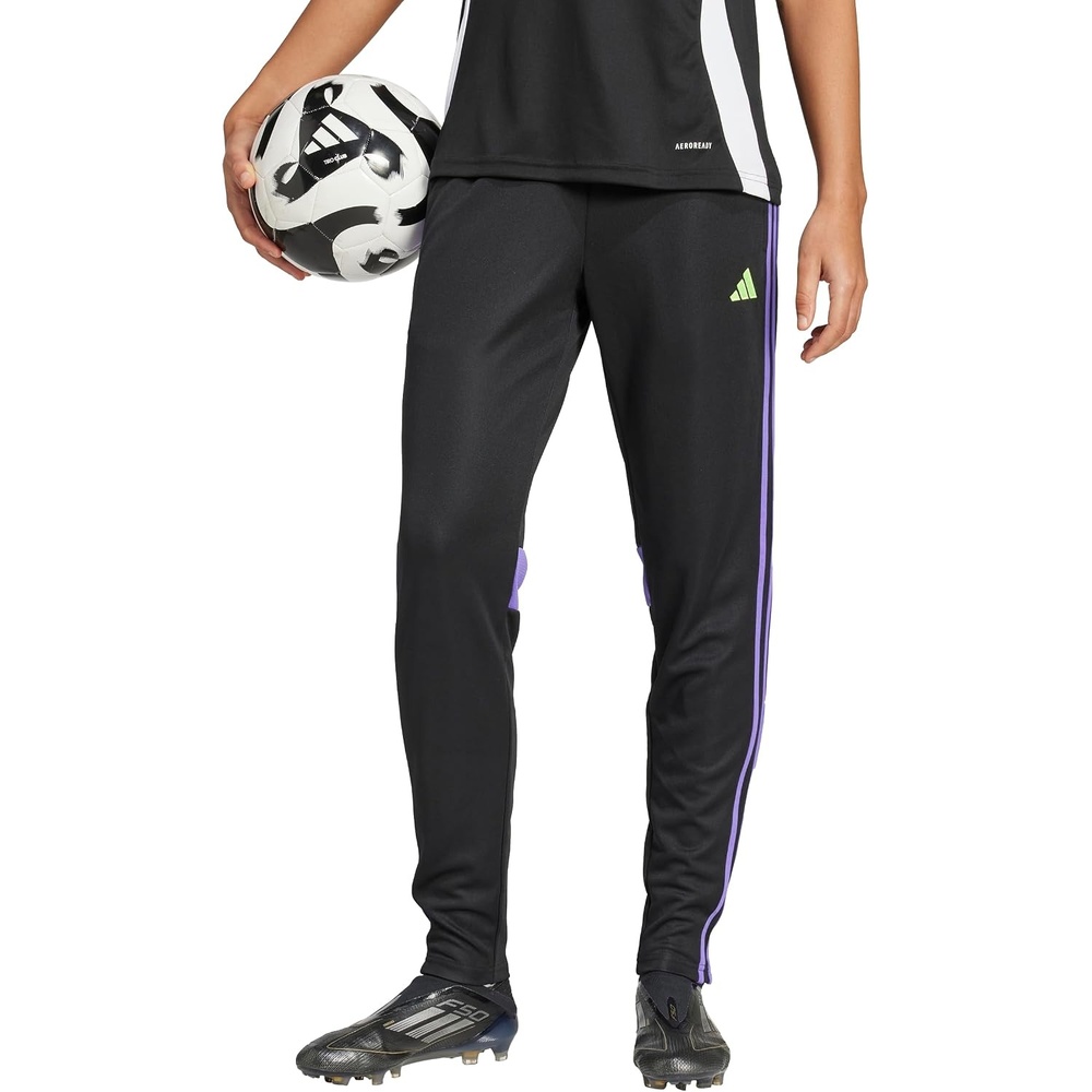image:imageadidas Womens Tiro 25 Essentials Tracksuit Bottoms Soccer Cleats BlackBlackPurple RushLucid Lemon