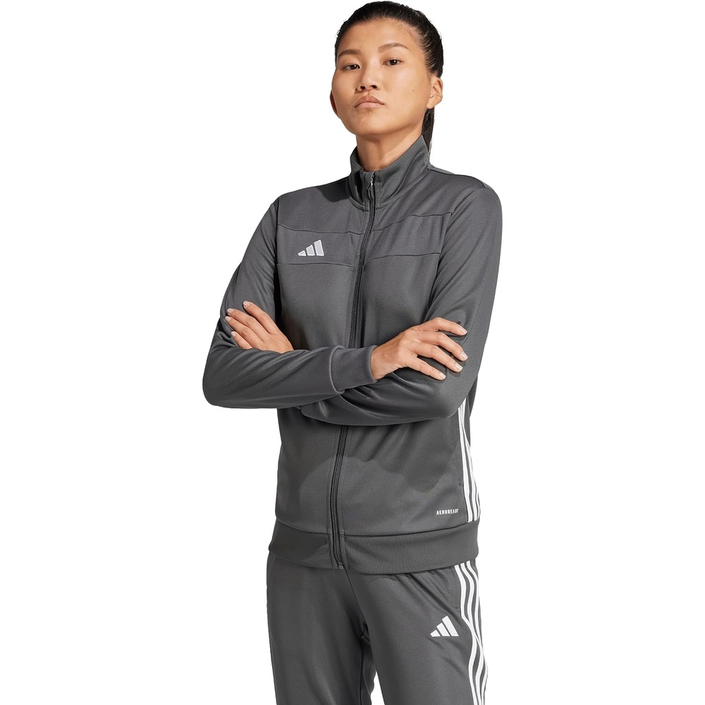 image:imageadidas Womens Tiro Essentials Training Track TopGrey SixWhite