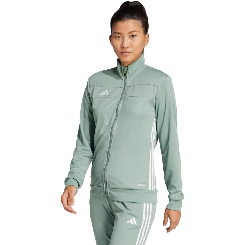 image:imageadidas Womens Tiro Essentials Training Track TopSilver GreenWhite