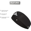 adidas Alphaskin Tie Headband(Black/White/Wide)