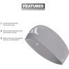 adidas Alphaskin Tie Headband(Grey/White/Wide)