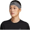 adidas Alphaskin Tie Headband(Heather Grey/Black/Grip)