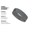 adidas Alphaskin Tie Headband(Heather Grey/Black/Grip)