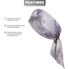 adidas Alphaskin Tie Headband(Stone Wash Grey/White/Print Tie/Tie)