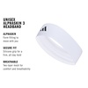 adidas Alphaskin Tie Headband(White/Black/Grip)