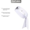 adidas Alphaskin Tie Headband(White/Black/Tie)