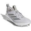 adidas Men’s Adizero Impact 2.0 Baseball(Team Light Grey/White/Silver Metallic)