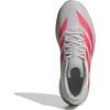 adidas Mens Adizero Pacer Running Sneakers Shoes – Beige(Grey/Lucid Red/Halo Silver)
