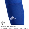 adidas Rivalry Over-the-Calf Soccer Socks 2 Pairs | Unisex, 2-Pack, Cushioned Impact Zones, Arch & Ankle Support, Secure Compression, Over-The-Calf Fit, Game & Practice Ready(1/Team Royal Blue/White)