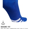 adidas Rivalry Over-the-Calf Soccer Socks 2 Pairs | Unisex, 2-Pack, Cushioned Impact Zones, Arch & Ankle Support, Secure Compression, Over-The-Calf Fit, Game & Practice Ready(1/Team Royal Blue/White)