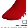 adidas Rivalry Over-the-Calf Soccer Socks 2 Pairs | Unisex, 2-Pack, Cushioned Impact Zones, Arch & Ankle Support, Secure Compression, Over-The-Calf Fit, Game & Practice Ready(1/Team Power Red/White)
