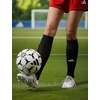 adidas Rivalry Over-the-Calf Soccer Socks 2 Pairs | Unisex, 2-Pack, Cushioned Impact Zones, Arch & Ankle Support, Secure Compression, Over-The-Calf Fit, Game & Practice Ready(Black/White/2)