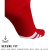 adidas Rivalry Over-the-Calf Soccer Socks 2 Pairs | Unisex, 2-Pack, Cushioned Impact Zones, Arch & Ankle Support, Secure Compression, Over-The-Calf Fit, Game & Practice Ready(1/Team Power Red/White)