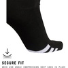 adidas Rivalry Over-the-Calf Soccer Socks 2 Pairs | Unisex, 2-Pack, Cushioned Impact Zones, Arch & Ankle Support, Secure Compression, Over-The-Calf Fit, Game & Practice Ready(1/Black/White)