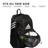 adidas Stadium Soccer Backpack 36L | Padded Laptop Sleeve, Holds A Size 5 Ball, Vented Gear Pocket, Stays Dry On Wet Fields, School Gym & Travel Ready(Black/3)