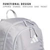 adidas Stadium Soccer Backpack 36L | Padded Laptop Sleeve, Holds A Size 5 Ball, Vented Gear Pocket, Stays Dry On Wet Fields, School Gym & Travel Ready(Team Light Grey/4)