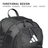 adidas Stadium Soccer Backpack 36L | Padded Laptop Sleeve, Holds A Size 5 Ball, Vented Gear Pocket, Stays Dry On Wet Fields, School Gym & Travel Ready(Team Dark Grey/4)