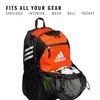 adidas Stadium Soccer Backpack 36L | Padded Laptop Sleeve, Holds A Size 5 Ball, Vented Gear Pocket, Stays Dry On Wet Fields, School Gym & Travel Ready(Team Orange/3)