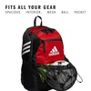 adidas Stadium Soccer Backpack 36L | Padded Laptop Sleeve, Holds A Size 5 Ball, Vented Gear Pocket, Stays Dry On Wet Fields, School Gym & Travel Ready(Team Power Red/3)