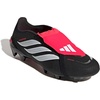 adidas Unisex-Adult League Predator Fold-Over Tongue Firm/Multi Ground Cleat(Black/White/Lucid Red)