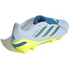 adidas Unisex-Adult League Predator Fold-Over Tongue Firm/Multi Ground Cleat(Crystal Sky/Ray Blue/Team Solar Yellow)