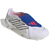 adidas Unisex-Adult League Predator Fold-Over Tongue Firm/Multi Ground Cleat(White/Zero Metallic/Team Royal Blue)