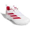 adidas Women’s Adizero Instict TPU 2.0 Softball Cleats(White/Team Power Red/Team Power Red)