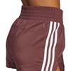 adidas Womens Pacer Training 3-Stripes Woven High-Rise Shorts(Aurora Ruby/White)