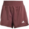 adidas Womens Pacer Training 3-Stripes Woven High-Rise Shorts(Aurora Ruby/White)