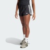 adidas Womens Pacer Training 3-Stripes Woven High-Rise Shorts(Black / White)