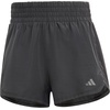 adidas Womens Pacer Training 3-Stripes Woven High-Rise Shorts(Black)