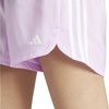 adidas Womens Pacer Training 3-Stripes Woven High-Rise Shorts(Bliss Lilac/White)