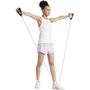 adidas Womens Pacer Training 3-Stripes Woven High-Rise Shorts(Bliss Lilac/White)