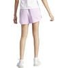 adidas Womens Pacer Training 3-Stripes Woven High-Rise Shorts(Bliss Lilac/White)