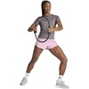 adidas Womens Pacer Training 3-Stripes Woven High-Rise Shorts(Bliss Pink/White)