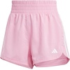 adidas Womens Pacer Training 3-Stripes Woven High-Rise Shorts(Bliss Pink/White)