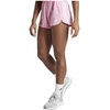adidas Womens Pacer Training 3-Stripes Woven High-Rise Shorts(Bliss Pink/White)