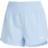 adidas Womens Pacer Training 3-Stripes Woven High-Rise Shorts(Blue/White)