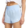 adidas Womens Pacer Training 3-Stripes Woven High-Rise Shorts(Blue/White)