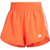 adidas Womens Pacer Training 3-Stripes Woven High-Rise Shorts(Bright Red/White)