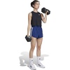 adidas Womens Pacer Training 3-Stripes Woven High-Rise Shorts(Dark Blue/White)