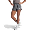 adidas Womens Pacer Training 3-Stripes Woven High-Rise Shorts(Gresix/White)