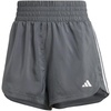 adidas Womens Pacer Training 3-Stripes Woven High-Rise Shorts(Grey Six / White)