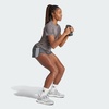 adidas Womens Pacer Training 3-Stripes Woven High-Rise Shorts(Grey Six / White)