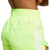 adidas Womens Pacer Training 3-Stripes Woven High-Rise Shorts(Lucid Lemon)