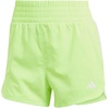 adidas Womens Pacer Training 3-Stripes Woven High-Rise Shorts(Lucid Lemon)