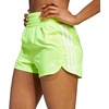 adidas Womens Pacer Training 3-Stripes Woven High-Rise Shorts(Lucid Lemon)