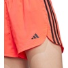 adidas Womens Pacer Training 3-Stripes Woven High-Rise Shorts(Lucid Red)